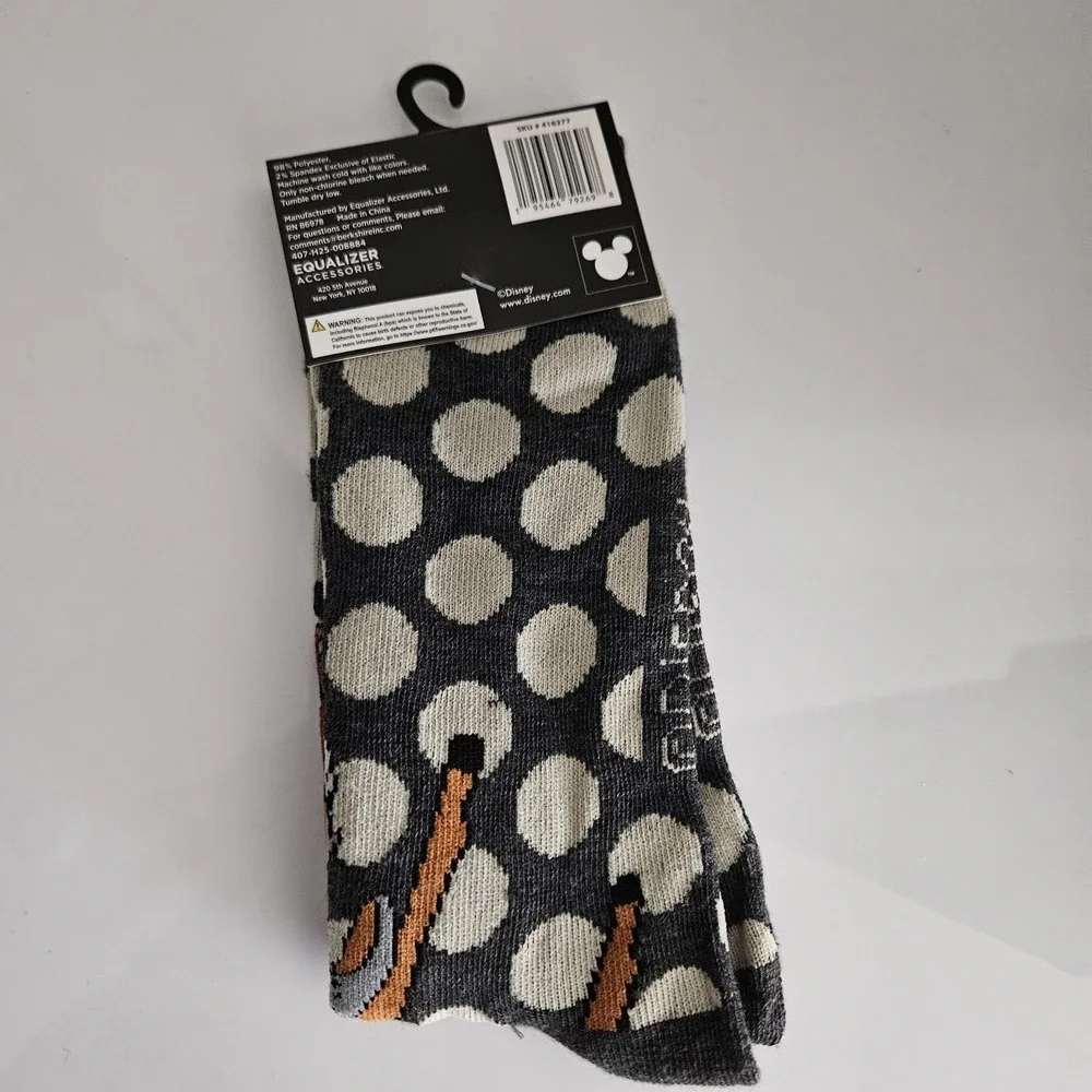 Disney Bambi And Thumper Crew Socks Size 9-13 Polka Dots
